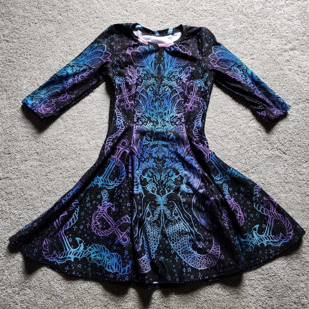 Blackmilk Kaleidoscope Mermaid Dress *ALTERED*
